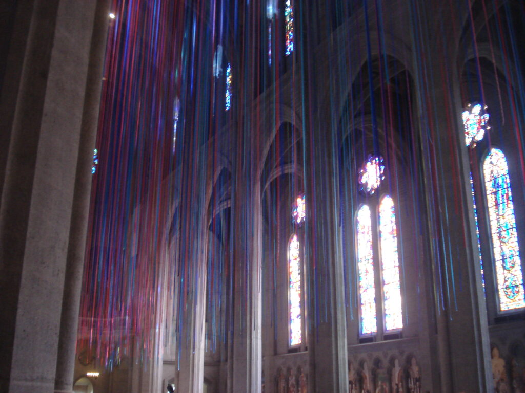 Stained glass and string